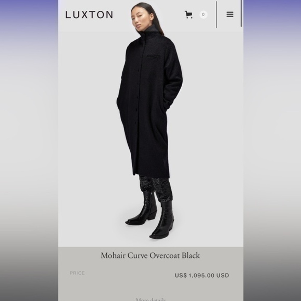 Luxton Mohair Curve Overcoat